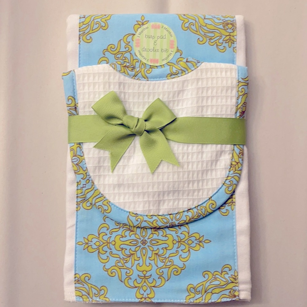 3 Martha’s burp pad and bib